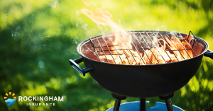 outdoor grill in green grass